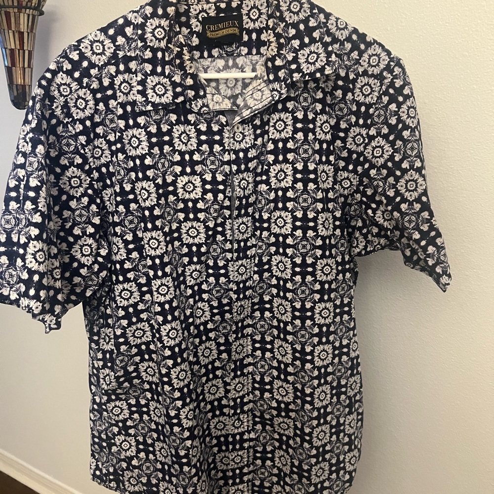 Cremieux men’s short sleeve button down